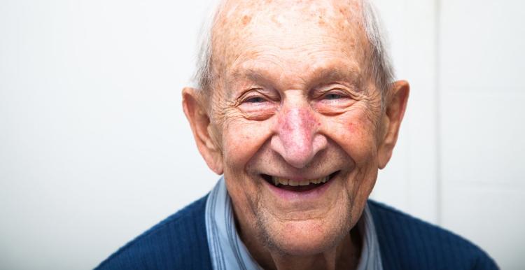 Older man smiling