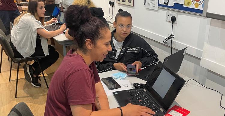 Residents attending a Healthwatch digital support session hosted by Arachne Greek Cypriot Women's Group