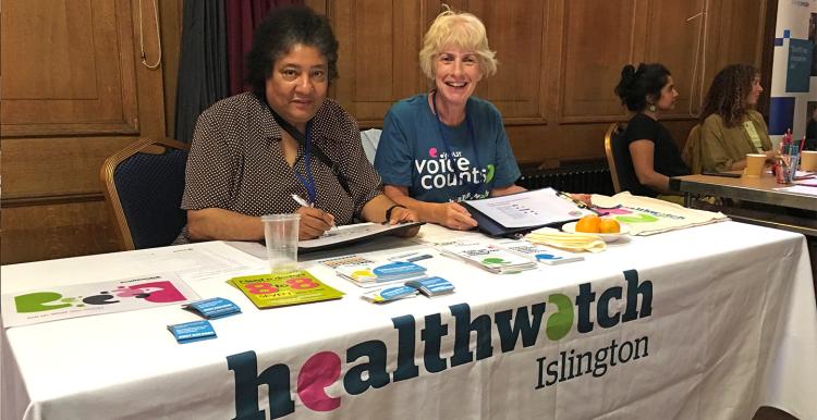 Healthwatch volunteers at a community event