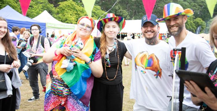 People at a Pride celebration