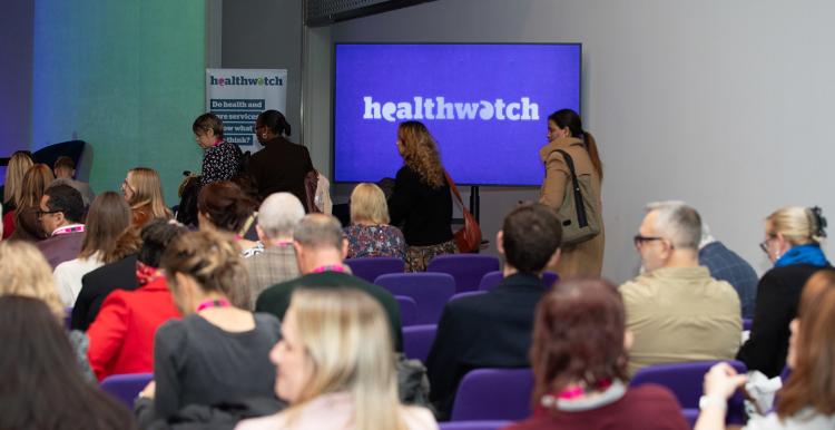 Delegates leaving a Healthwatch event
