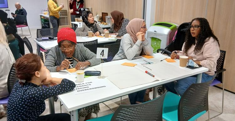 Islington residents at an event about overcrowding