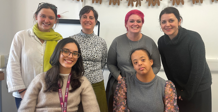 Healthwatch staff with volunteer and her support worker