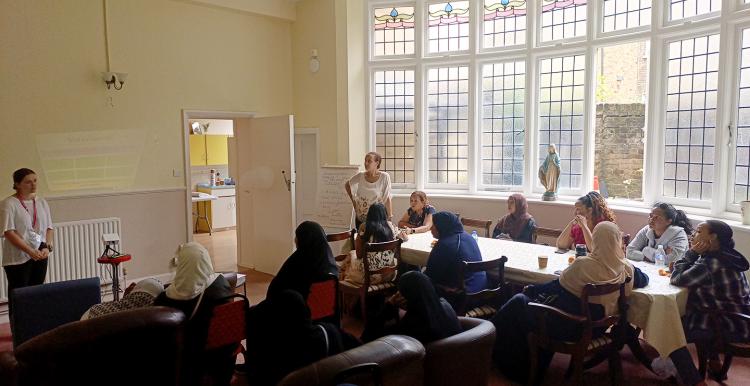 A group of women in a workshop
