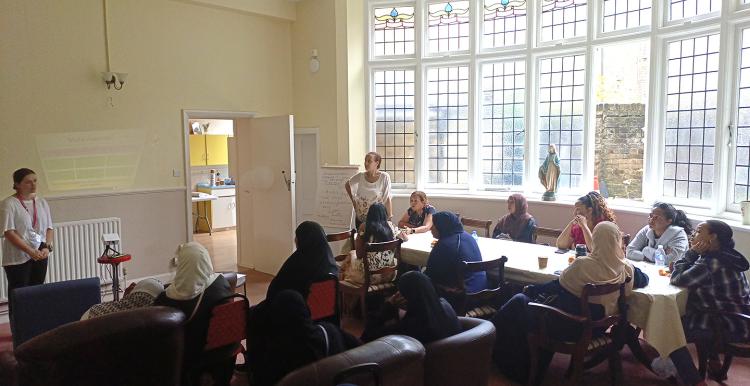A childhood immunisations information session in a community setting in Islington