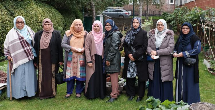 Women from Islington's Bangladeshi community at a gardening project