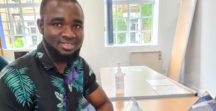 Ibrahim in the Healthwatch Digital Training Room Ibrahim in the Healthwatch Digital Training Room