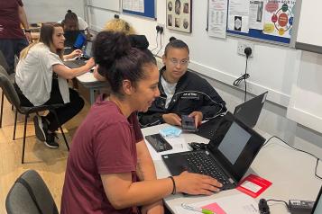 Residents attending a Healthwatch digital support session hosted by Arachne Greek Cypriot Women's Group