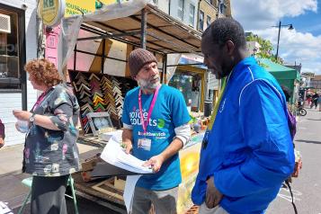 Healthwatch staff collecting views on health and care services