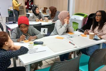 Islington residents at an event about overcrowding