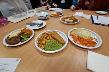 hospital meals being tested during a Patient-led assessment visit