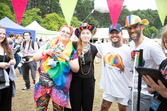 People at a Pride celebration