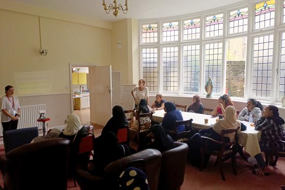 A group of women in a workshop